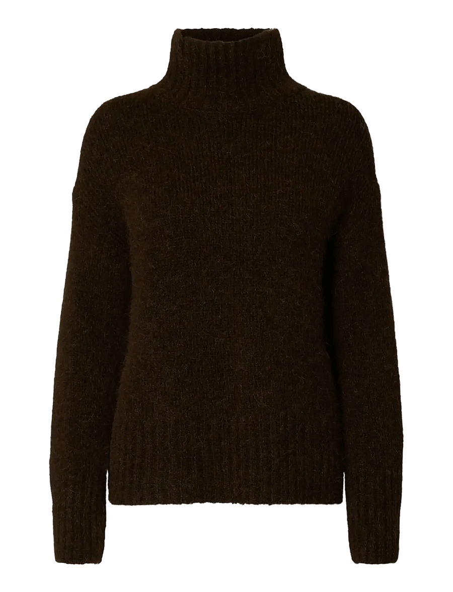 Selected - SLWGABRIELLA LS KNIT HIGH NECK NOOS - pullover - delicioso - 1