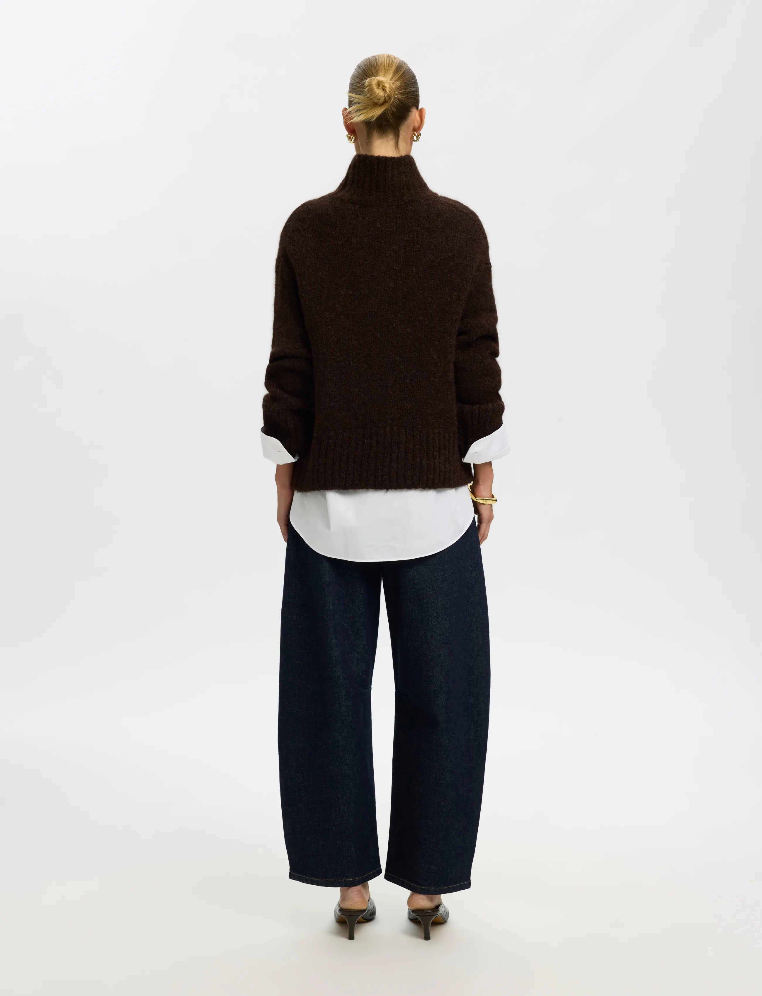 Selected - SLWGABRIELLA LS KNIT HIGH NECK NOOS - pullover - delicioso - 2