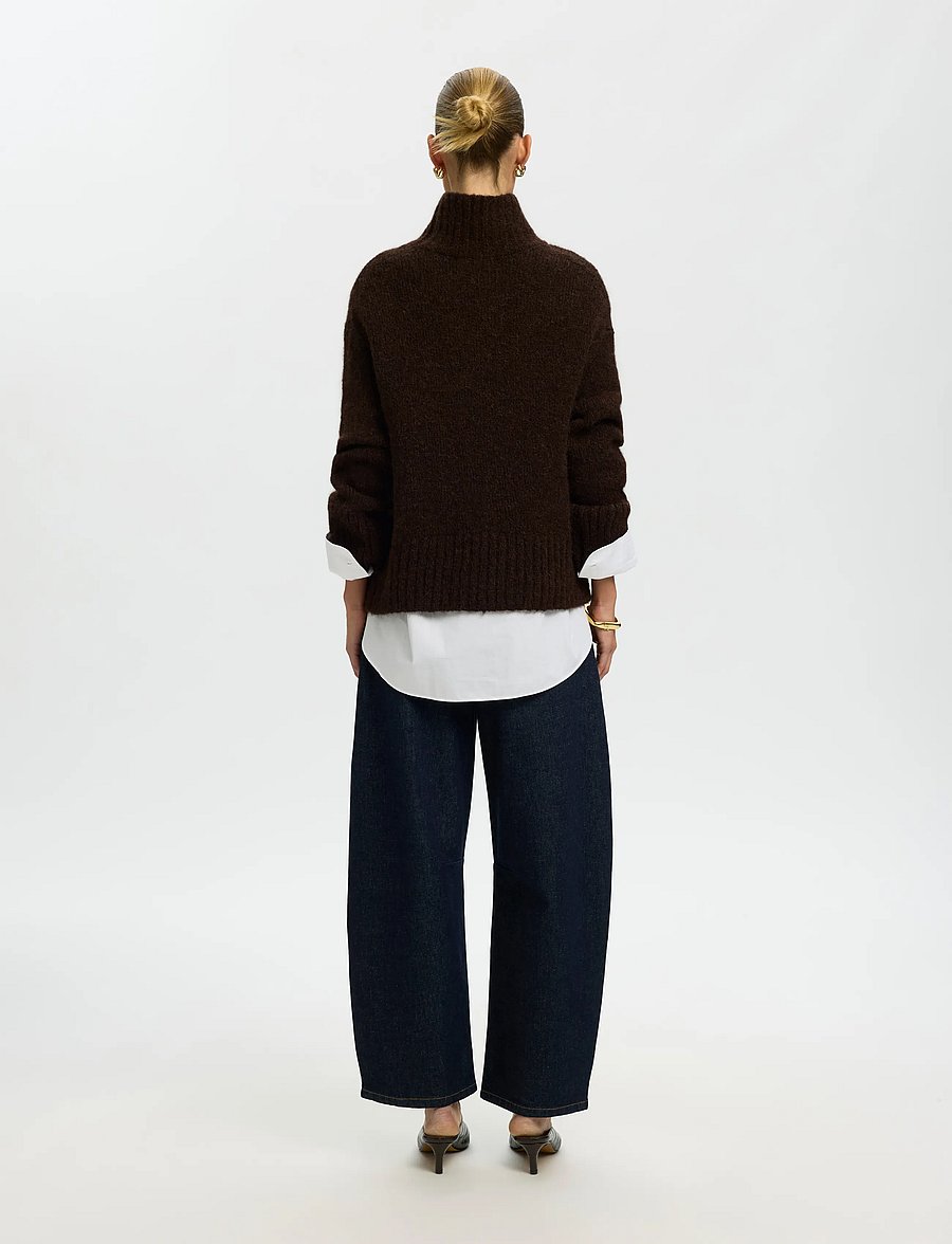 Selected - SLWGABRIELLA LS KNIT HIGH NECK NOOS - pullover - delicioso - 2