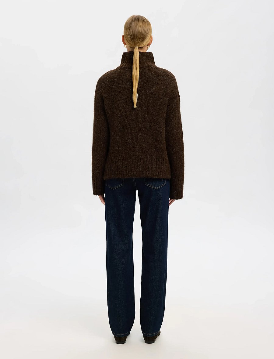 Selected - SLWGABRIELLA LS KNIT HIGH NECK NOOS - pullover - delicioso - 2