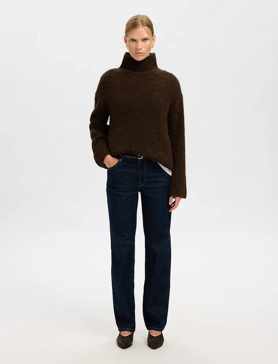 Selected - SLWGABRIELLA LS KNIT HIGH NECK NOOS - pullover - delicioso - 3