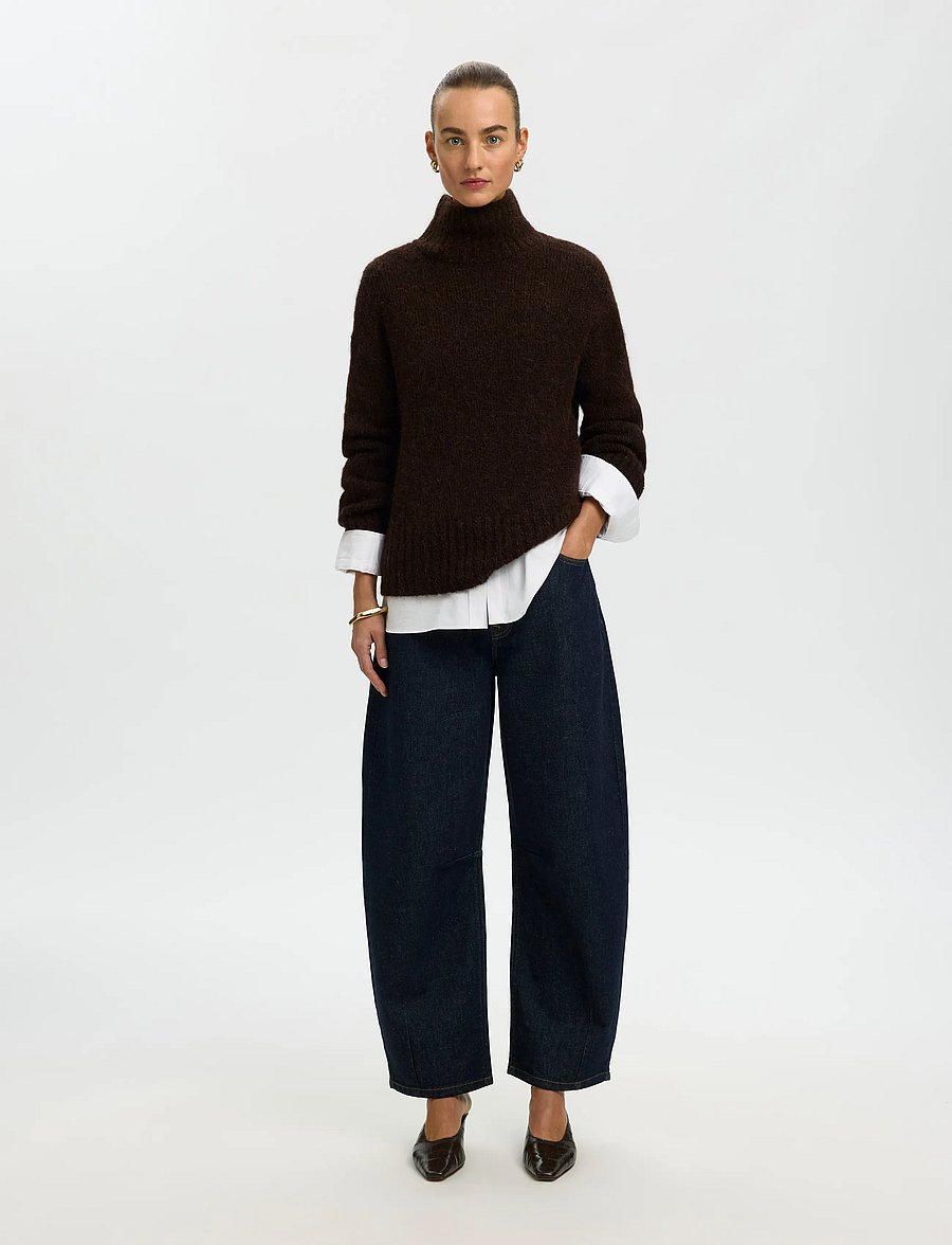 Selected - SLWGABRIELLA LS KNIT HIGH NECK NOOS - pullover - delicioso - 3