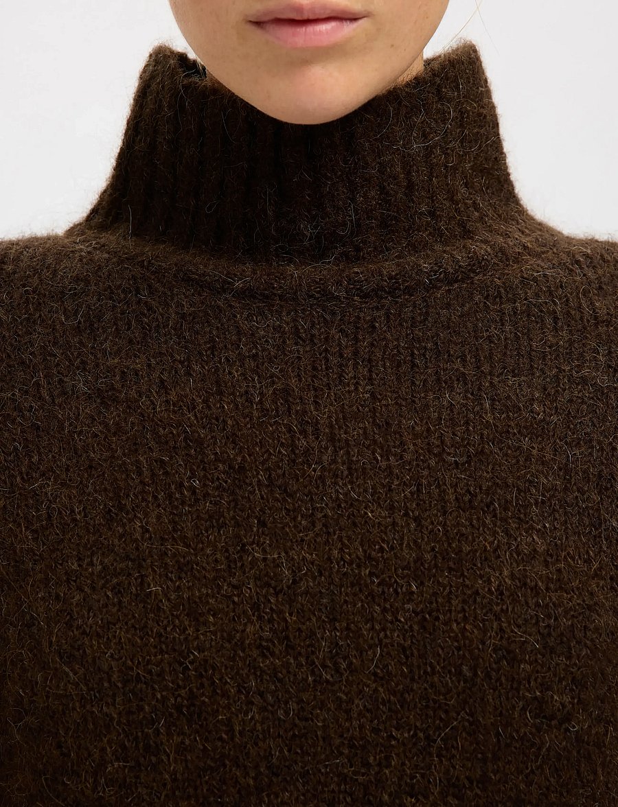 Selected - SLWGABRIELLA LS KNIT HIGH NECK NOOS - pullover - delicioso - 4