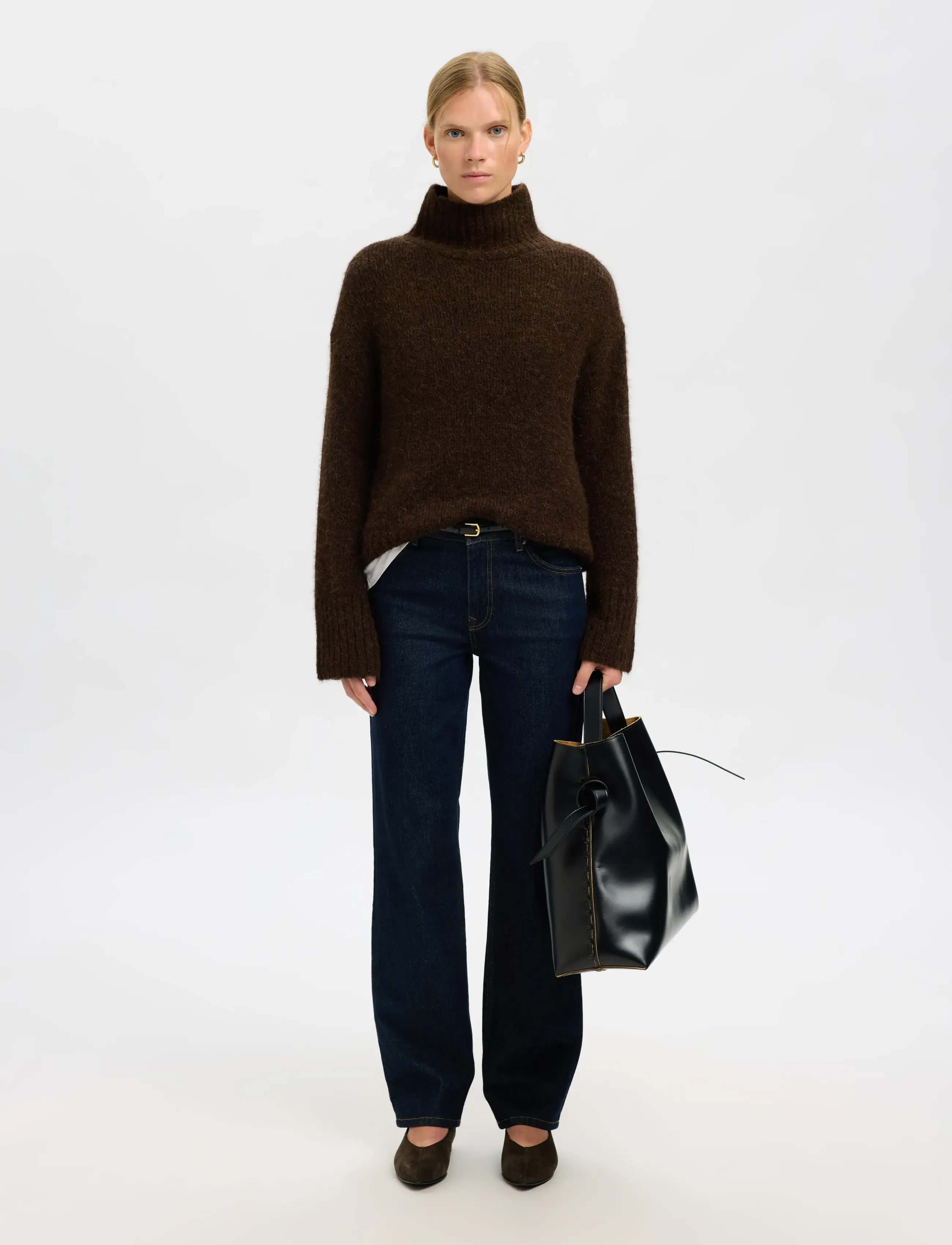 Selected - SLWGABRIELLA LS KNIT HIGH NECK NOOS - pullover - delicioso - 5