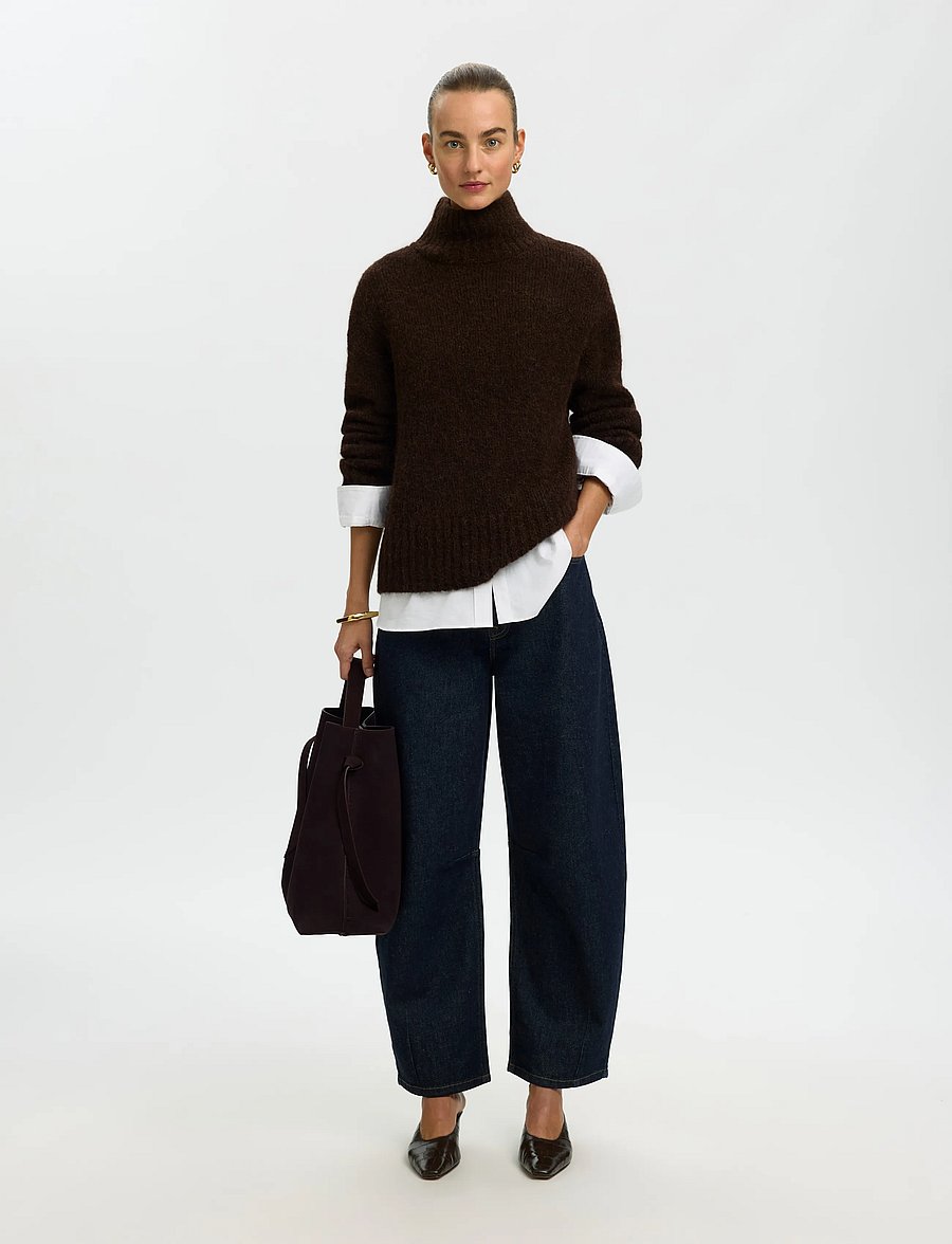 Selected - SLWGABRIELLA LS KNIT HIGH NECK NOOS - pullover - delicioso - 5