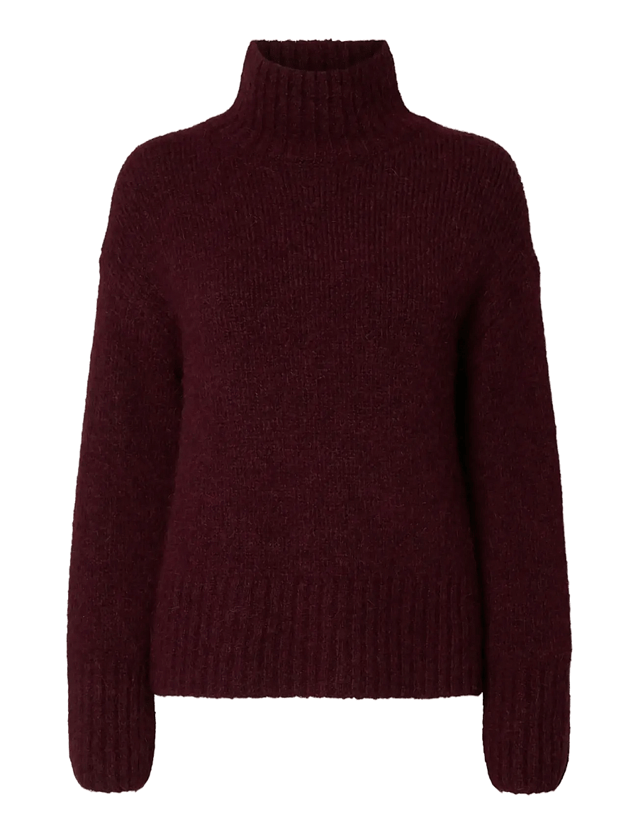 Selected - SLFGABRIELLA LS KNIT HIGH NECK NOOS - pullover - fig - 1