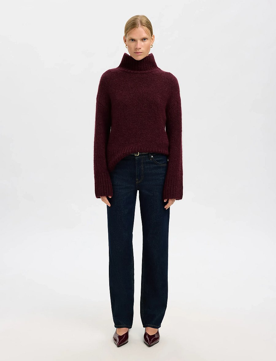 Selected - SLFGABRIELLA LS KNIT HIGH NECK NOOS - pullover - fig - 3