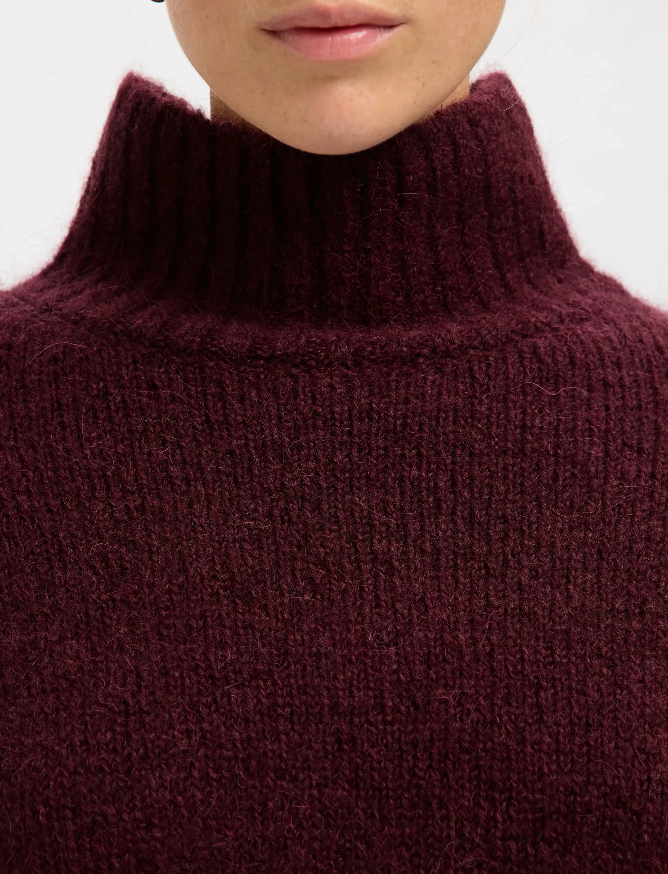 Selected - SLFGABRIELLA LS KNIT HIGH NECK NOOS - striktrøjer - fig - 4