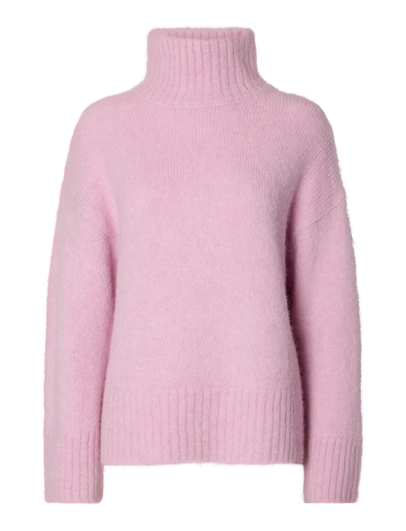 Selected SLWGABRIELLA LS KNIT HIGH NECK NOOS - Kampsunid - WINSOME ORCHID / pink/rose