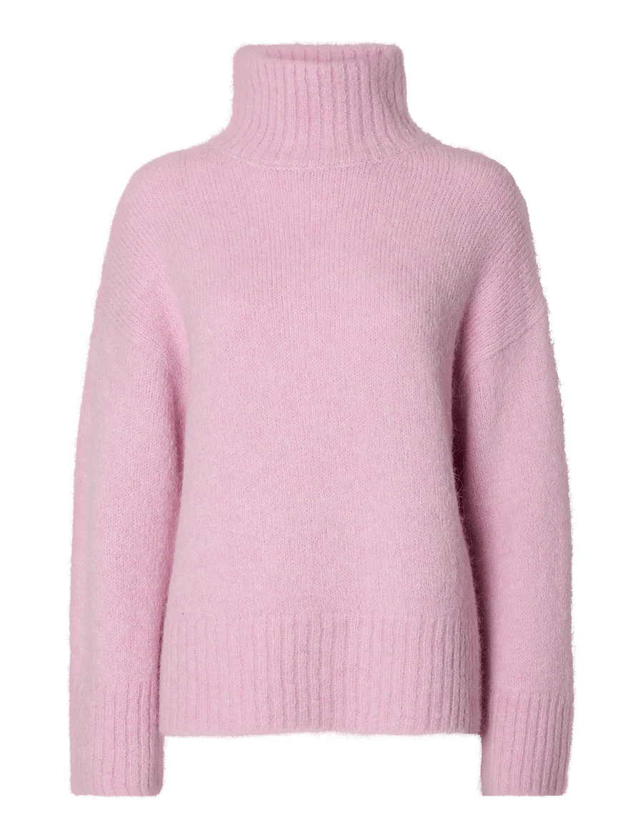 Selected - SLWGABRIELLA LS KNIT HIGH NECK NOOS - kampsunid - winsome orchid - 0