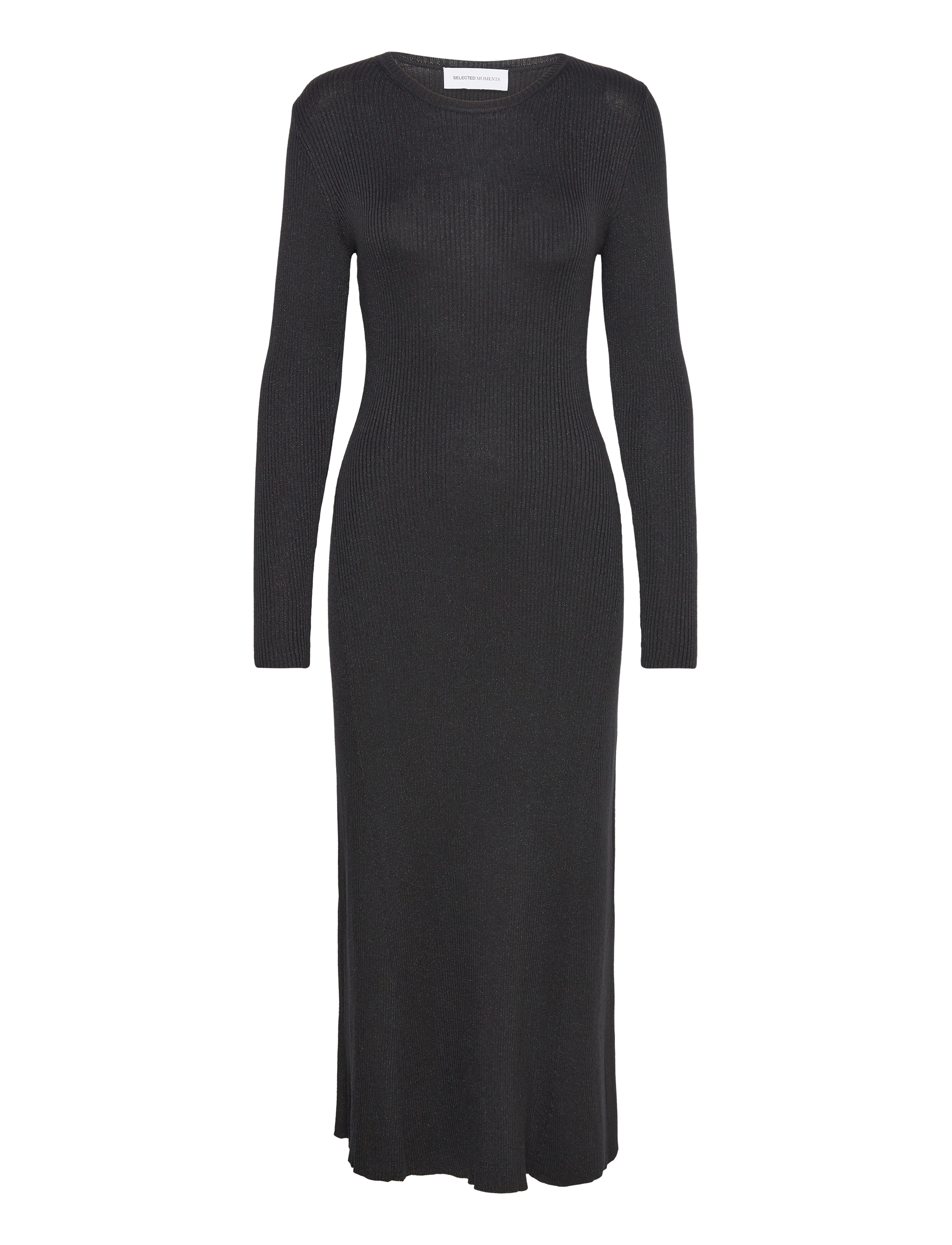 SELECTED Slflura Lurex Ls Knit Kleid Schwarz - L - Damen