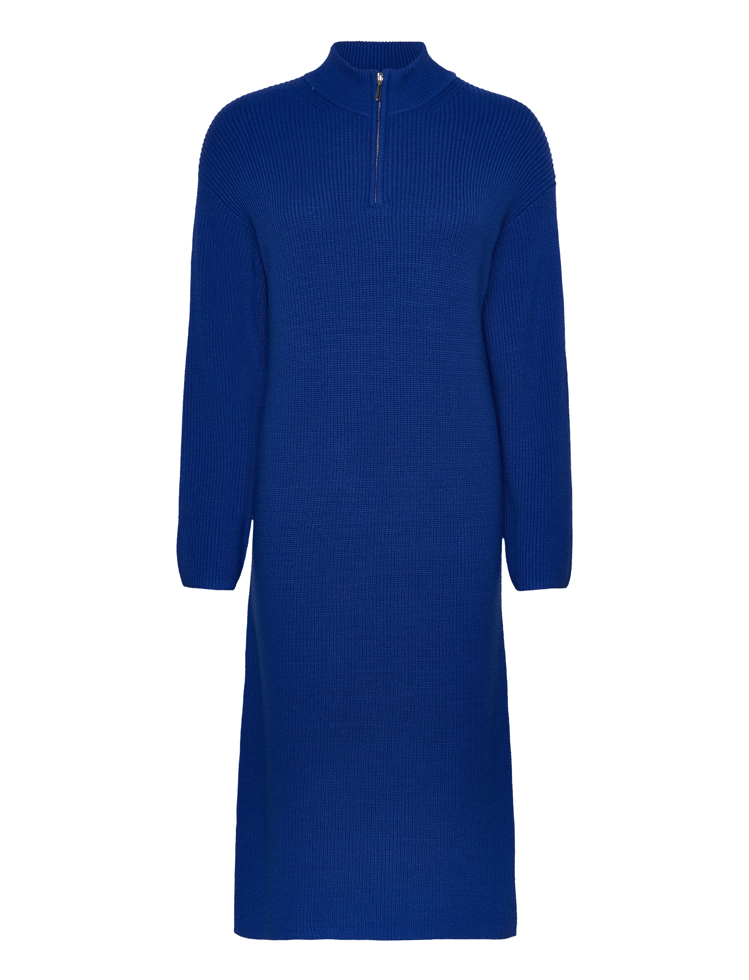 Selected SLFKAMMA HALF ZIP LS KNIT DRESS CAMP - Maxi kjoler - SURF THE WEB / blue