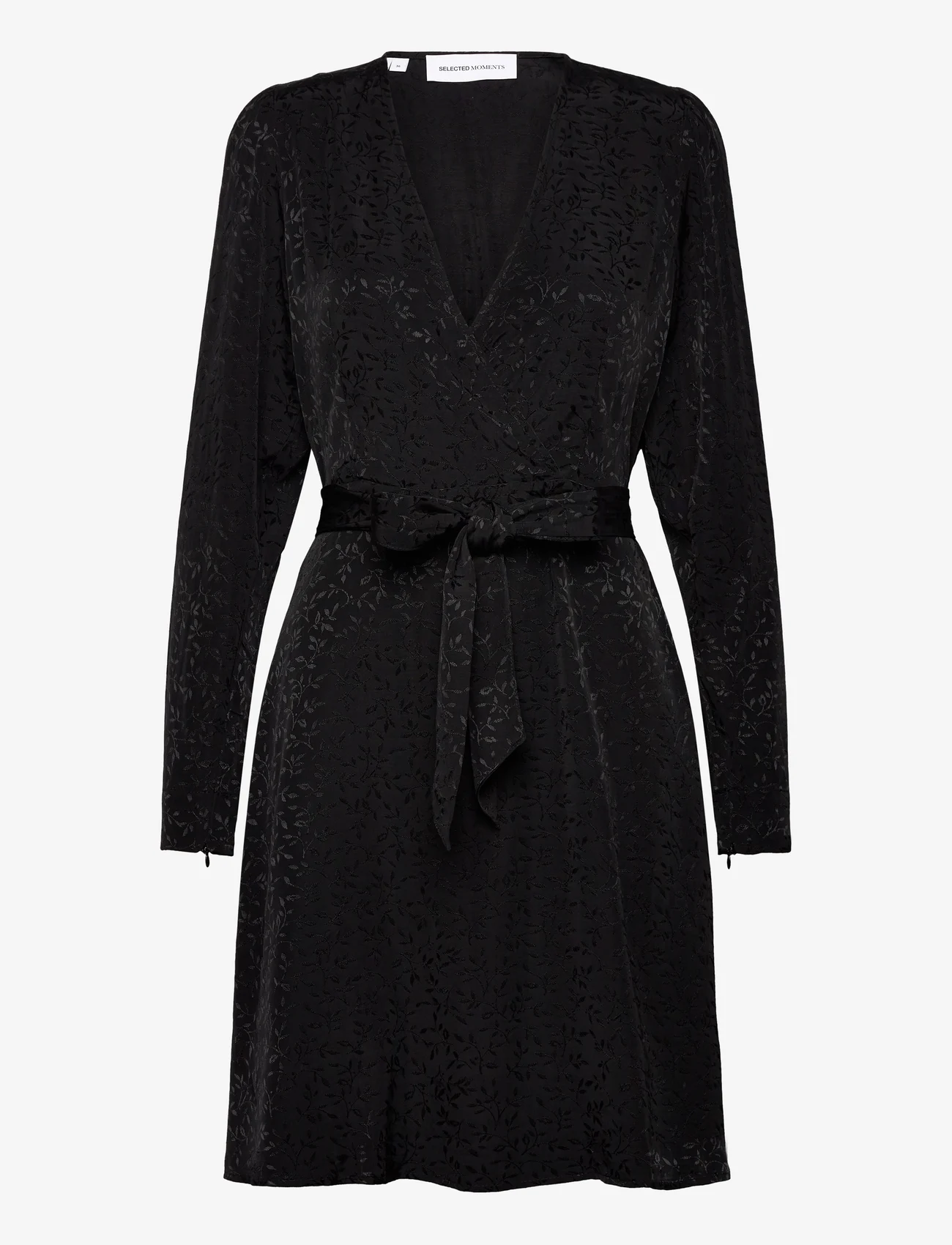 Selected Femme - SLFCELESTE LS SHORT DRESS B - feestelijke kleding voor outlet-prijzen - black - 0