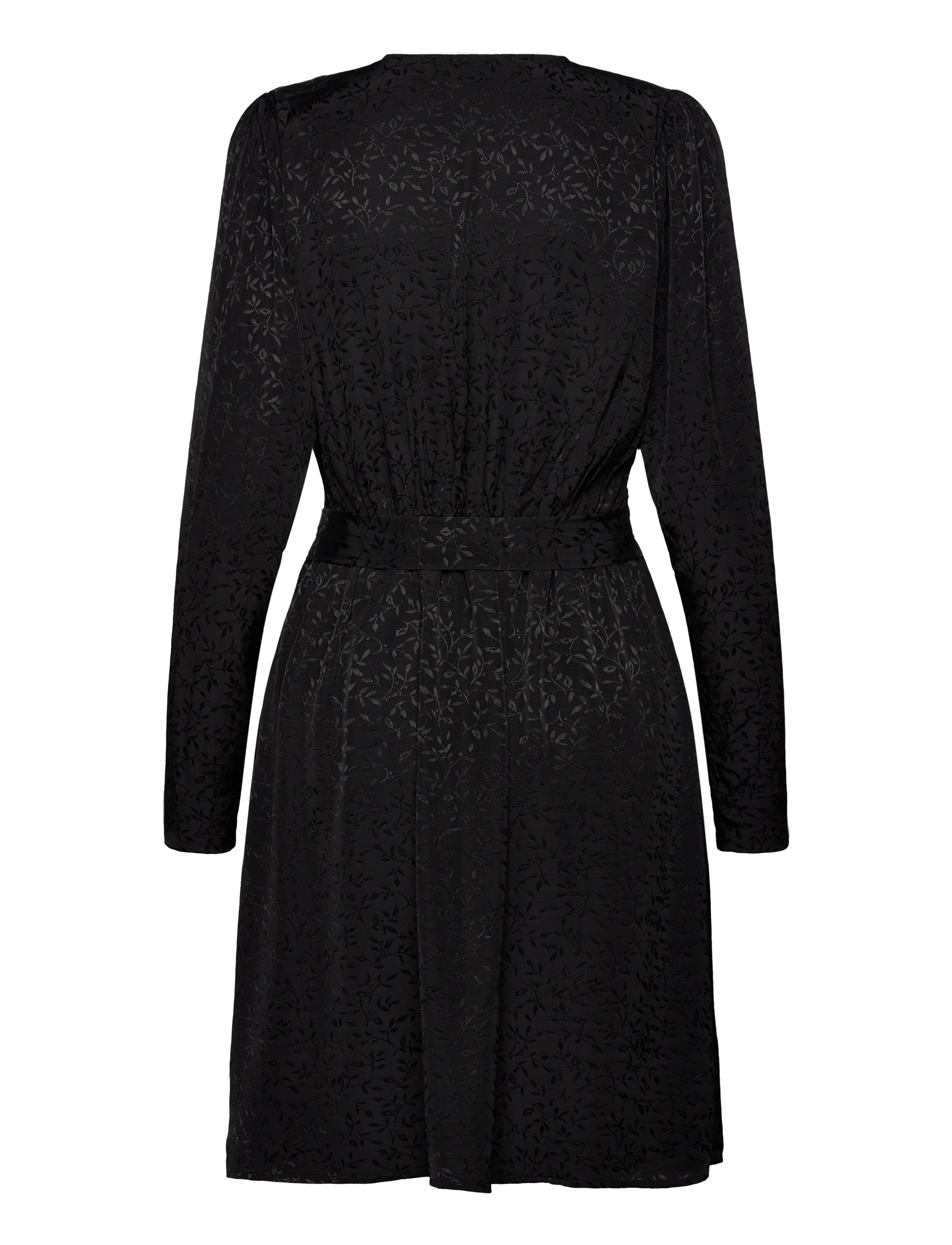 Selected - SLFCELESTE LS SHORT DRESS B - slå-om-kjoler - black - 1