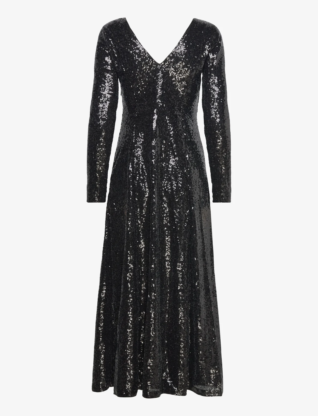 Selected Femme - SLFALAIA LS MIDI SEQUINS DRESS B - ballīšu apģērbs par outlet cenām - black - 1
