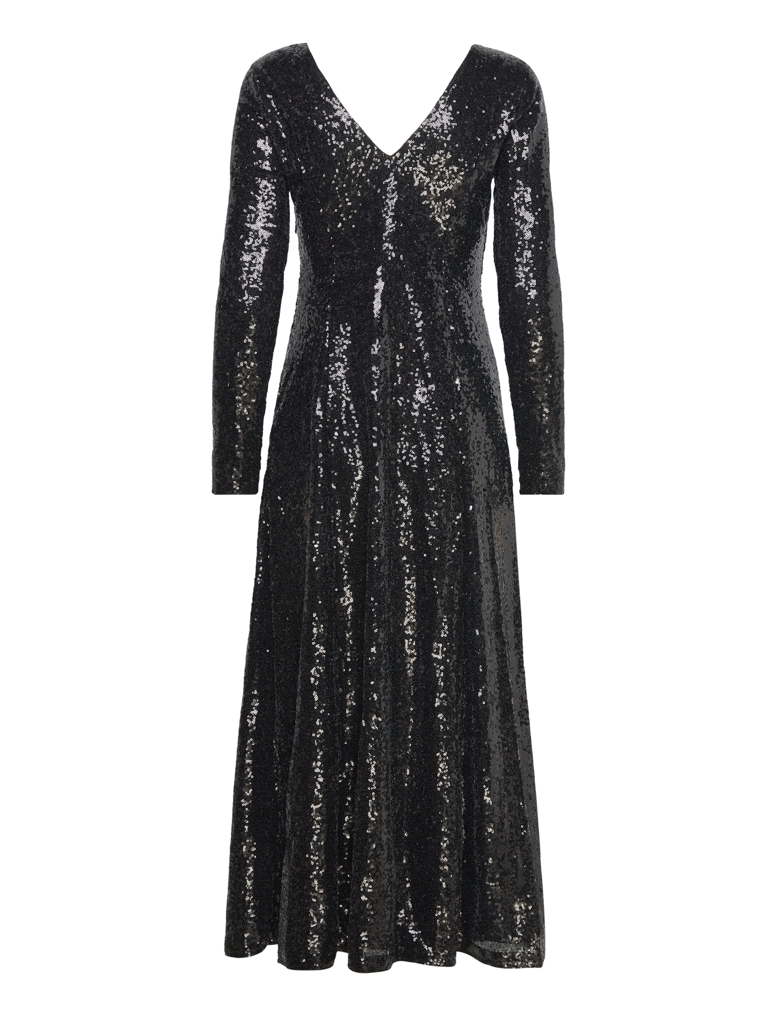 Selected - SLFALAIA LS MIDI SEQUINS DRESS B - pailletkjoler - black - 2