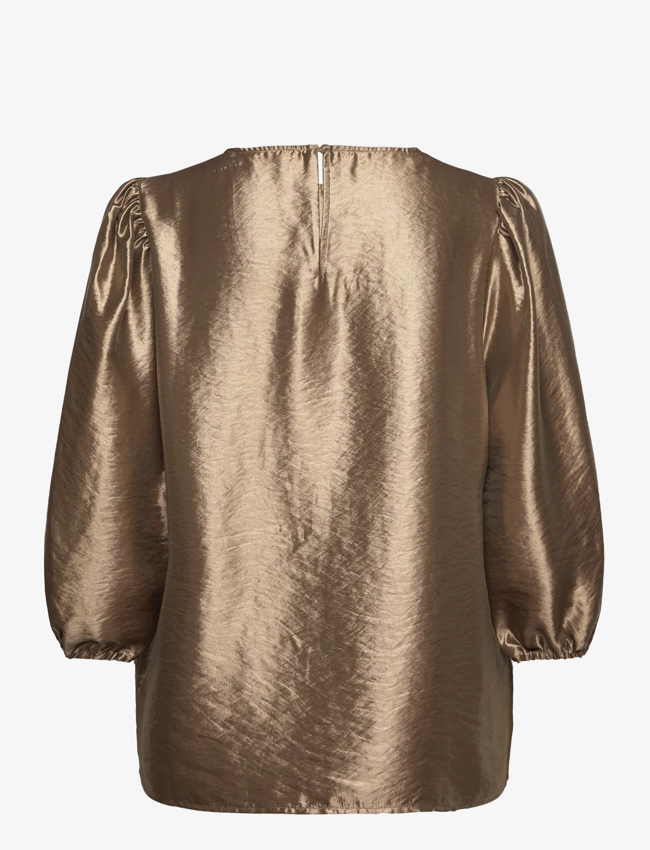 Selected Femme - SLFSILVA 3/4 TOP B - bluzki z długimi rękawami - gold colour - 1