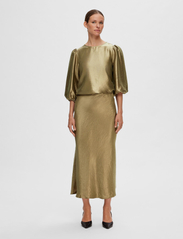 Selected Femme - SLFSILVA 3/4 TOP B - bluzki z długimi rękawami - gold colour - 4