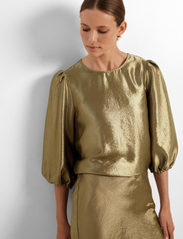Selected Femme - SLFSILVA 3/4 TOP B - bluzki z długimi rękawami - gold colour - 5
