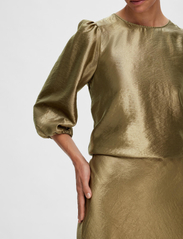 Selected Femme - SLFSILVA 3/4 TOP B - bluzki z długimi rękawami - gold colour - 6