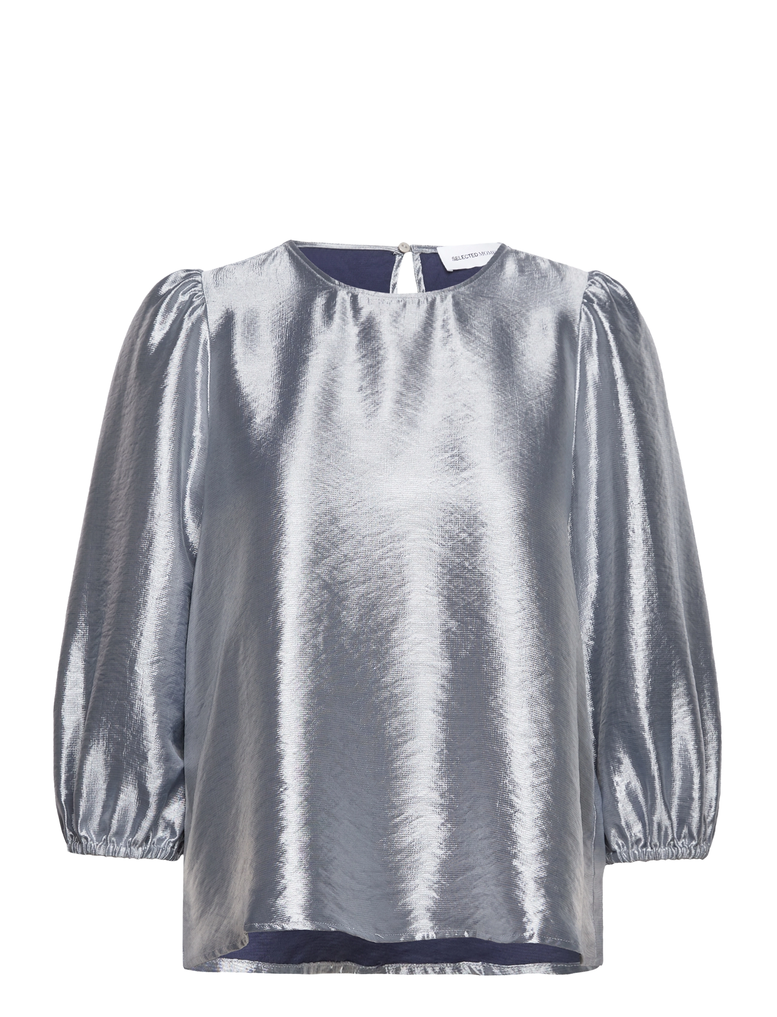 Selected SLFSILVA 3/4 TOP B - Riided - SILVER / silver