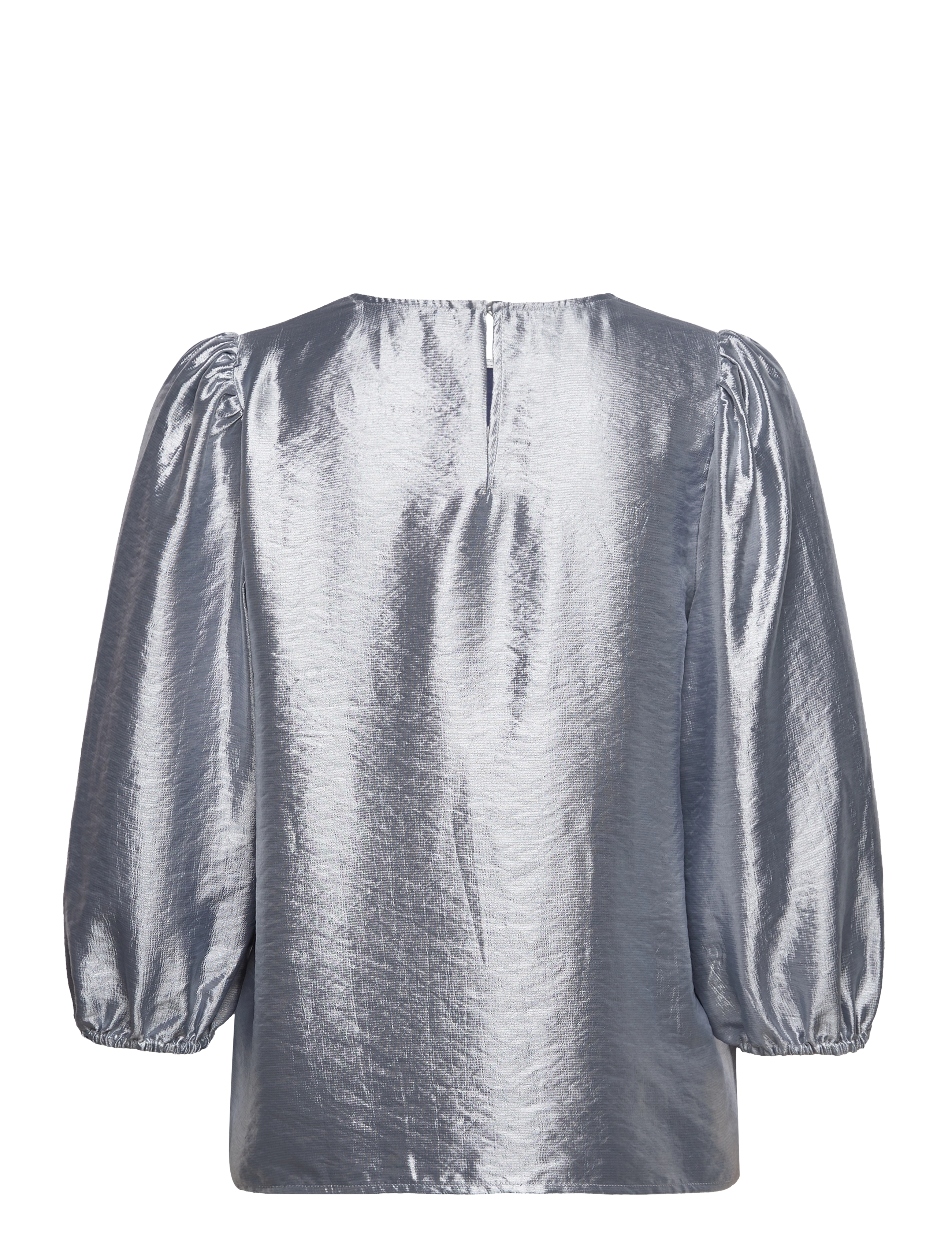 Selected - SLFSILVA 3/4 TOP B - langærmede bluser - silver - 2