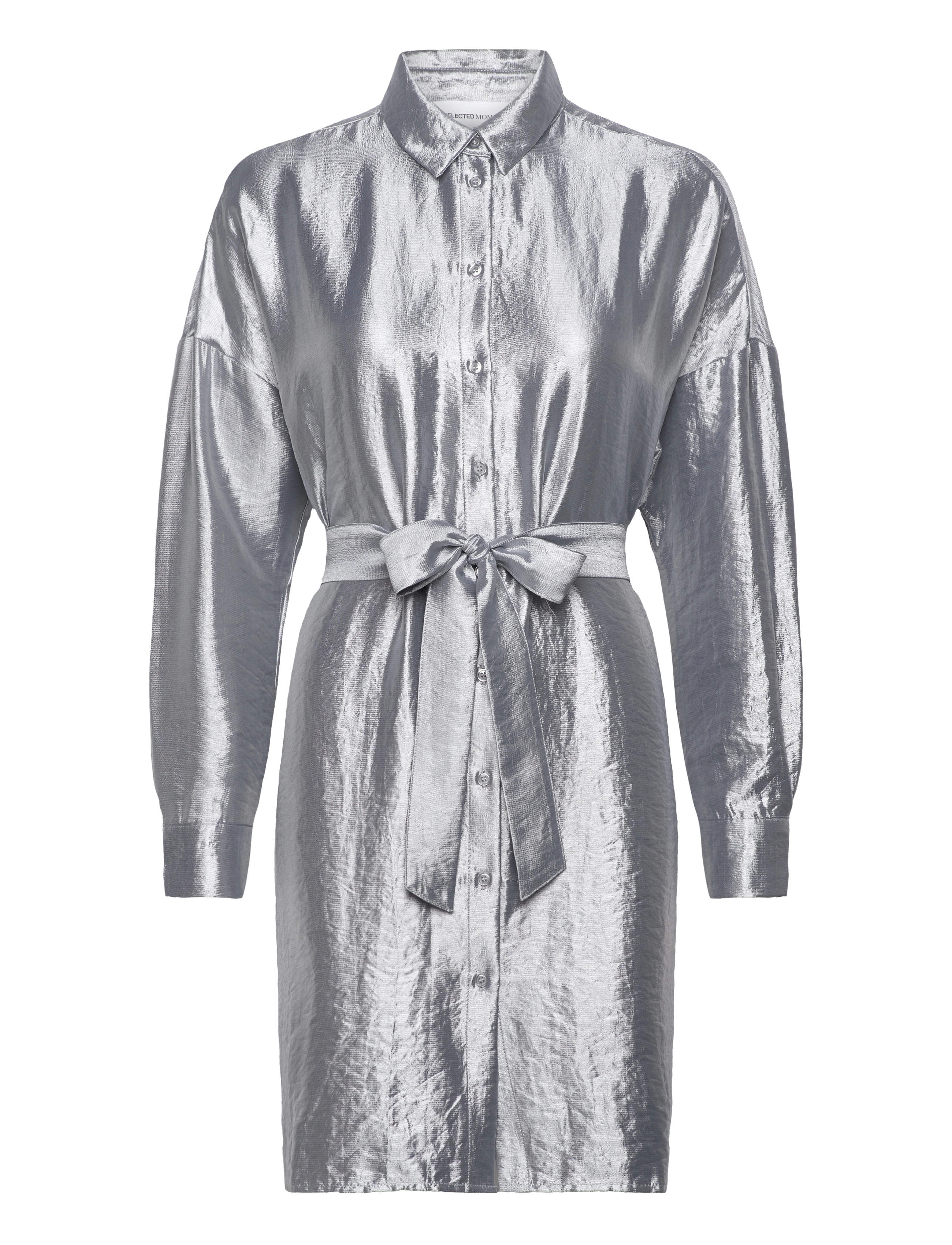 Selected SLFSILVA-TONIA LS SHIRT DRESS B - Riided - SILVER / silver