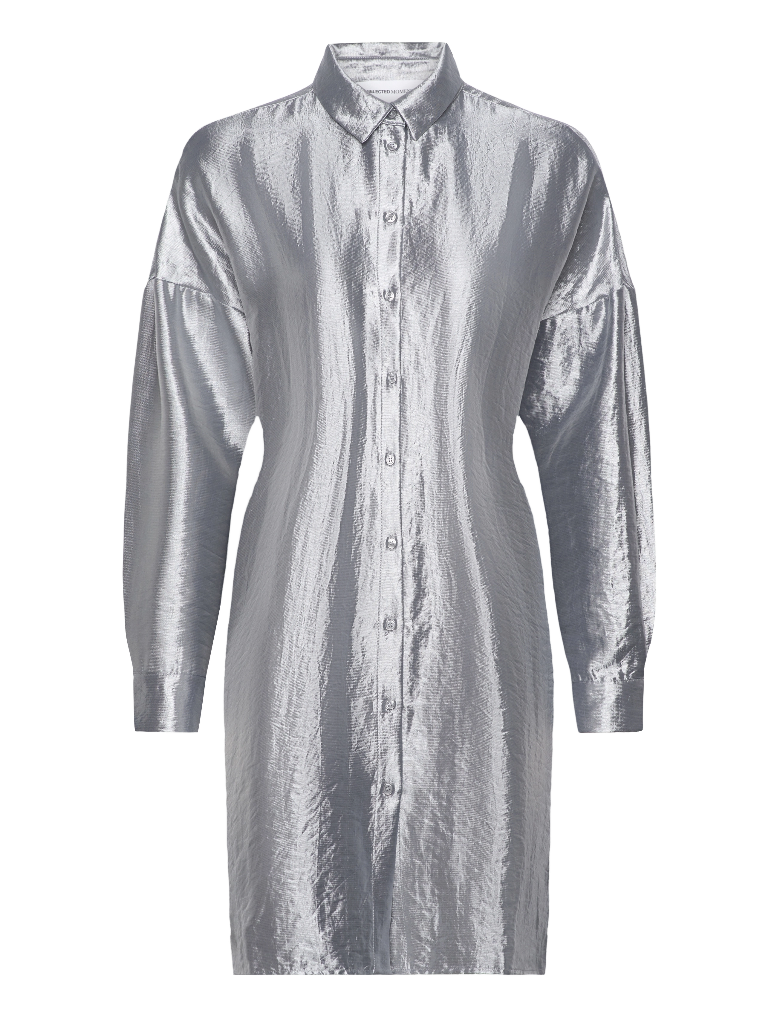 Selected - SLFSILVA-TONIA LS SHIRT DRESS B - hemdkleider - silver - 3