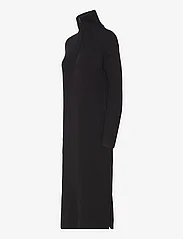 Selected Femme - SLFBLOOMIE LS KNIT DRESS HALF ZIP - adītas kleitas - black - 2