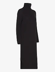 Selected Femme - SLFBLOOMIE LS KNIT DRESS HALF ZIP - adītas kleitas - black - 3