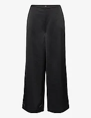 Selected Femme - SLFTASJA HW EXTRA WIDE PANT - bikses ar platām starām - black - 0