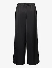 Selected Femme - SLFTASJA HW EXTRA WIDE PANT - bikses ar platām starām - black - 1