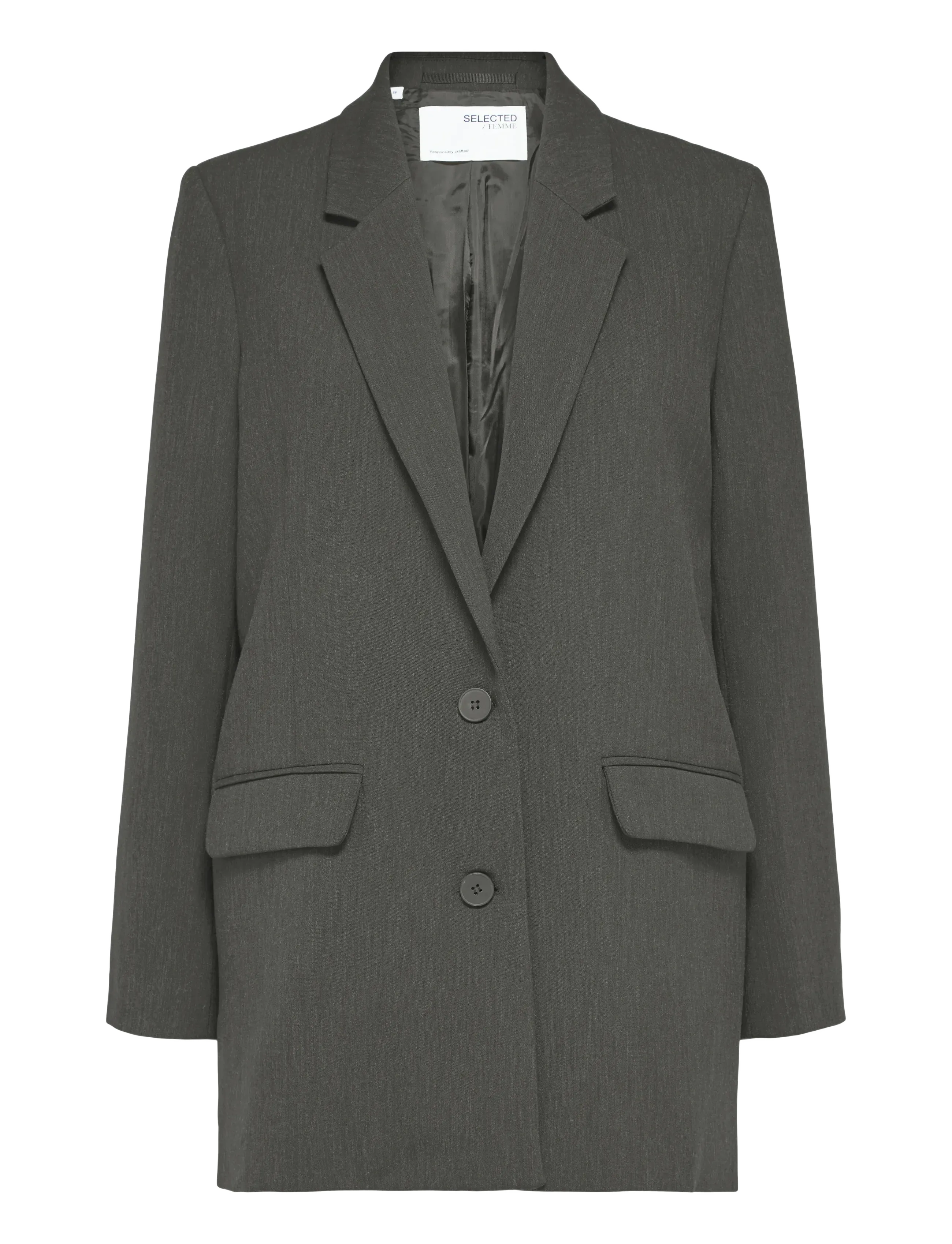 Selected SLWRITA LS RELAXED BLAZER DGM NOOS - Selected - DARK GREY MELANGE / grey