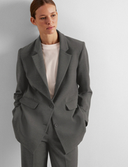 Selected Femme - SLFRITA LS RELAXED BLAZER DGM NOOS - feestelijke kleding voor outlet-prijzen - dark grey melange - 6