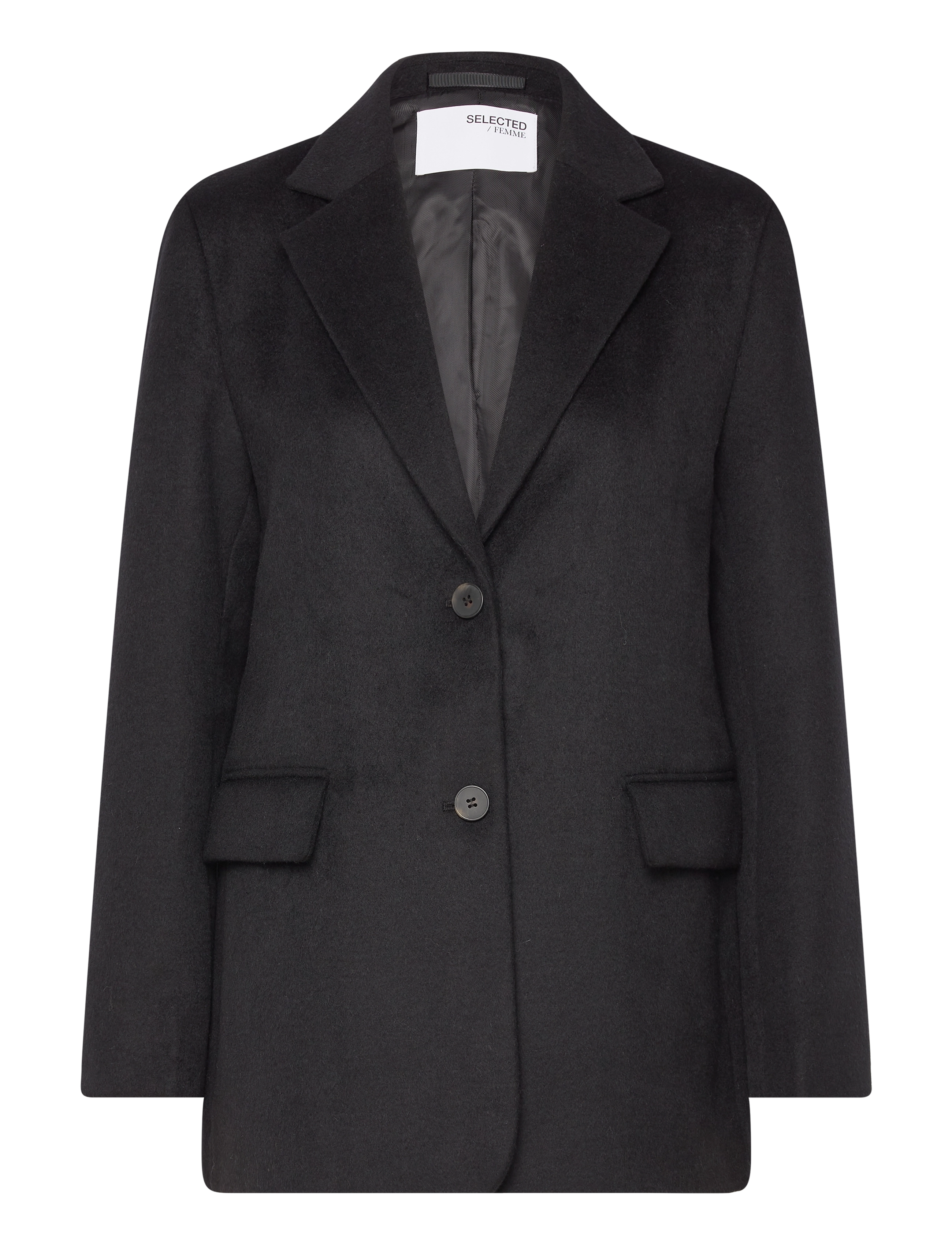 SELECTED Slfsasja Wolle Blazer B Schwarz - 42 - Damen