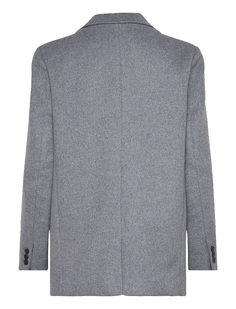 Selected - SLFSASJA WOOL BLAZER B - Ühes joones nööpidega bleiserid - light grey melange - 2