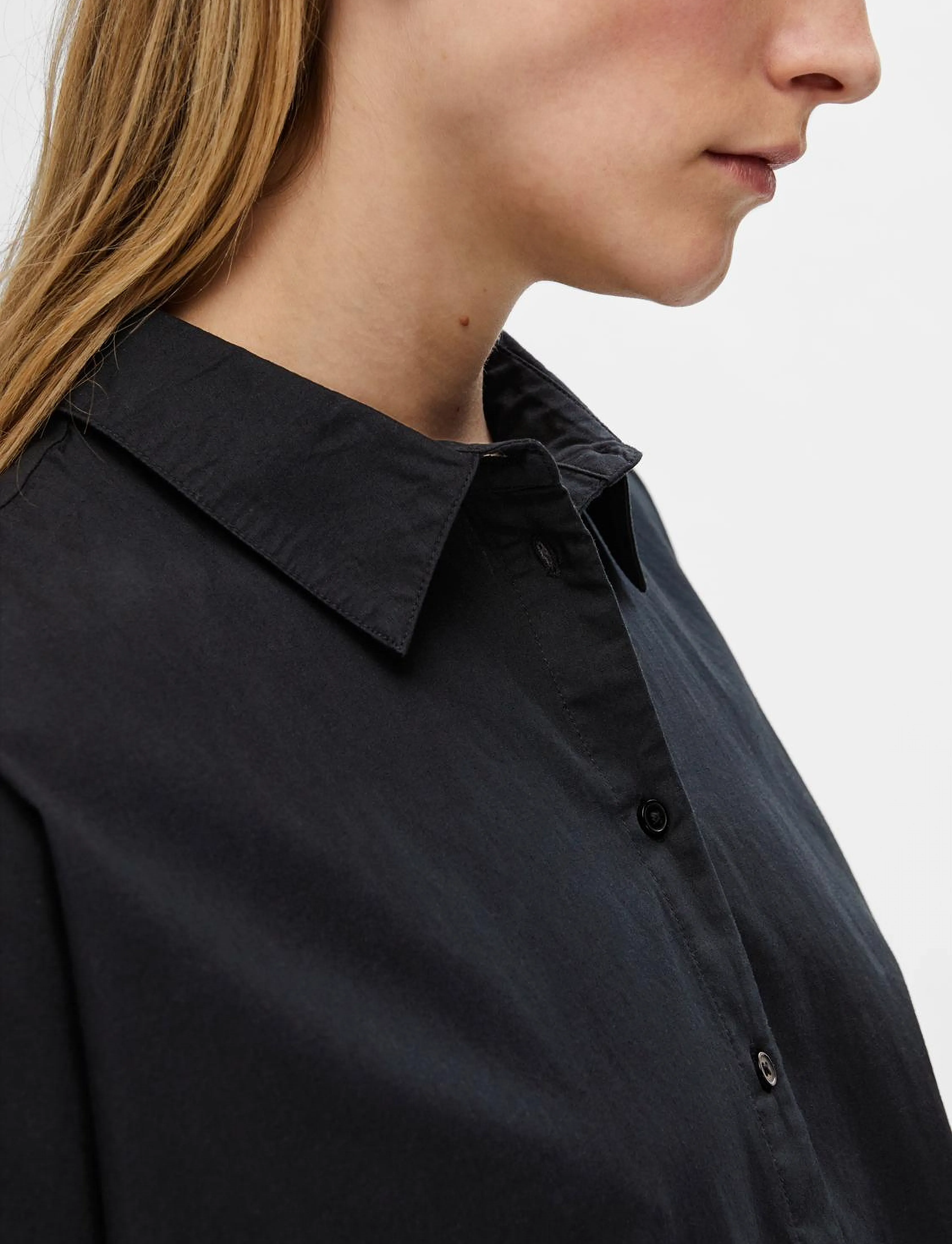 Selected - SLFBLAIR 2/4 SHORT SHIRT DRESS NOOS - black - 3