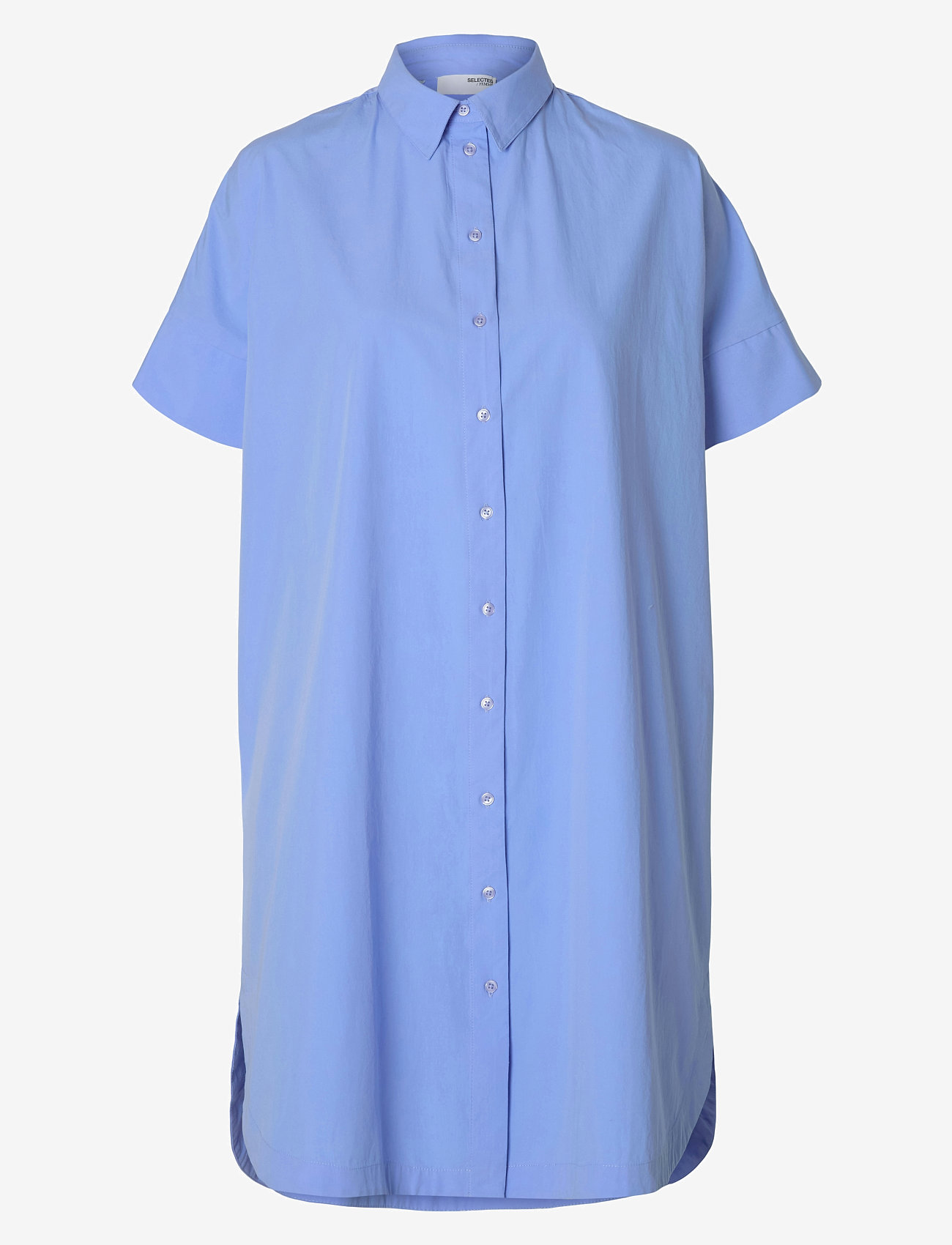 Selected - SLFBLAIR 2/4 SHORT SHIRT DRESS NOOS - skjortklänningar - cornflower blue - 1