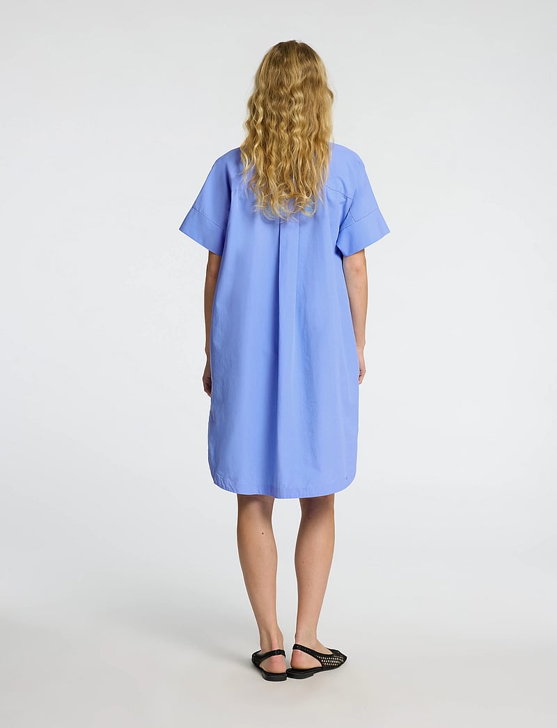 Selected - SLFBLAIR 2/4 SHORT SHIRT DRESS NOOS - skjortklänningar - cornflower blue - 2