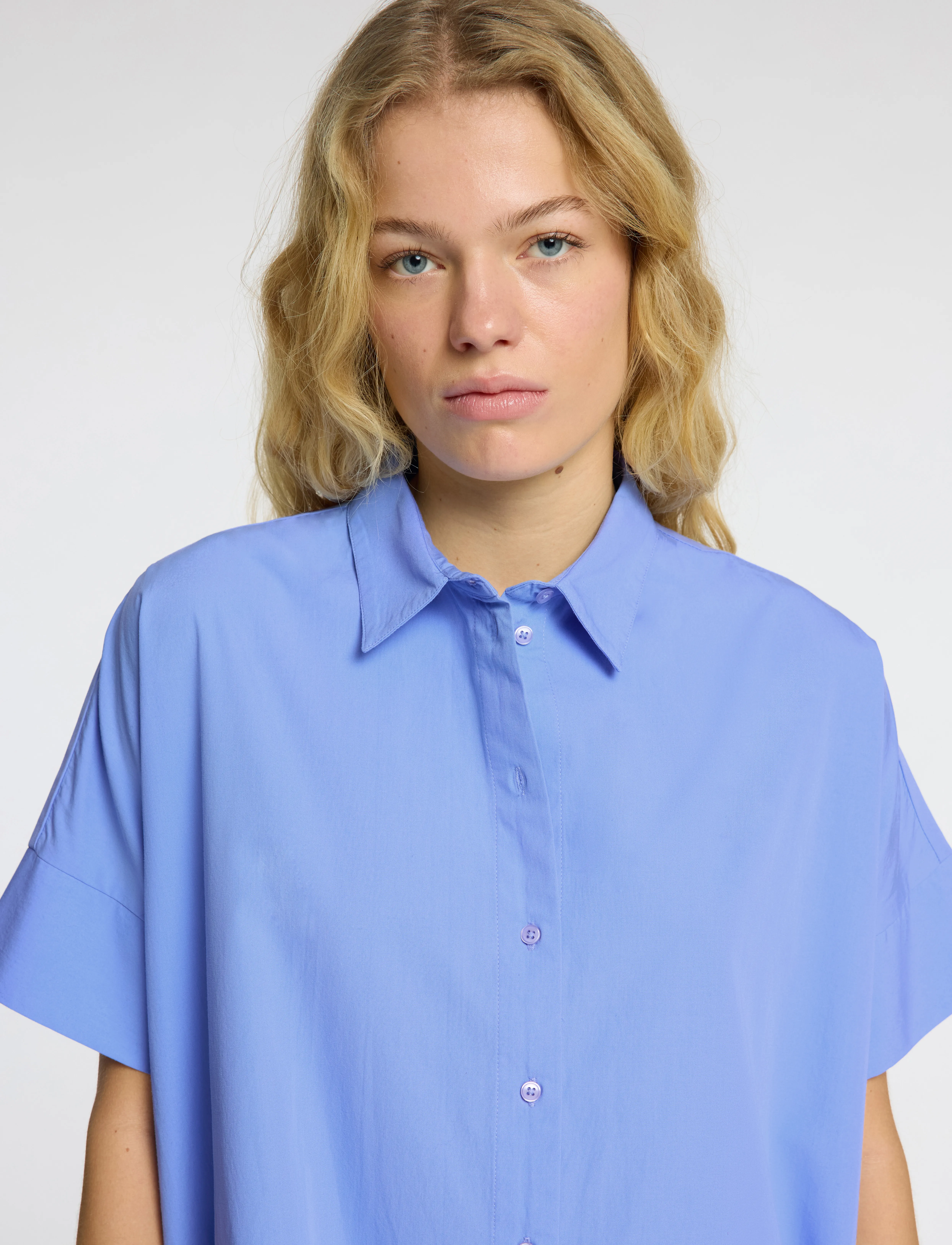 Selected - SLFBLAIR 2/4 SHORT SHIRT DRESS NOOS - cornflower blue - 4