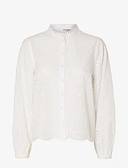 Selected Femme - SLFTATIANA L/S EMBR SHIRT NOOS - långärmade skjortor - bright white - 0