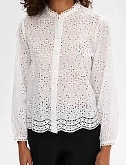 Selected Femme - SLFTATIANA L/S EMBR SHIRT NOOS - langærmede skjorter - bright white - 3