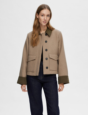 Selected Femme - SLFASHLEY WOOL JACKET - wool jackets - greige - 1