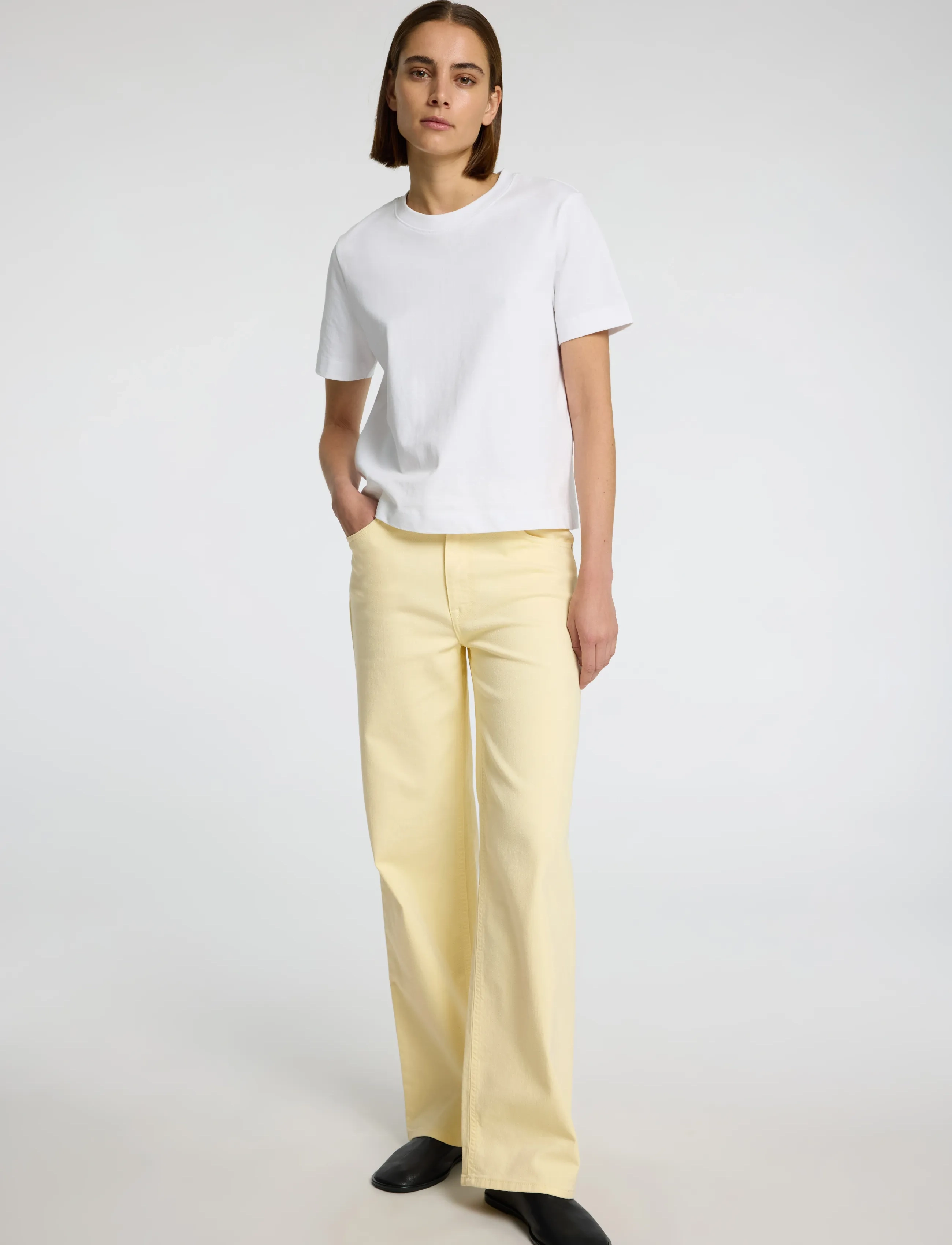 Selected - SLFALICE-CORA HW DENIM WIDE JEANS - hosen mit weitem bein - anise flower - 3