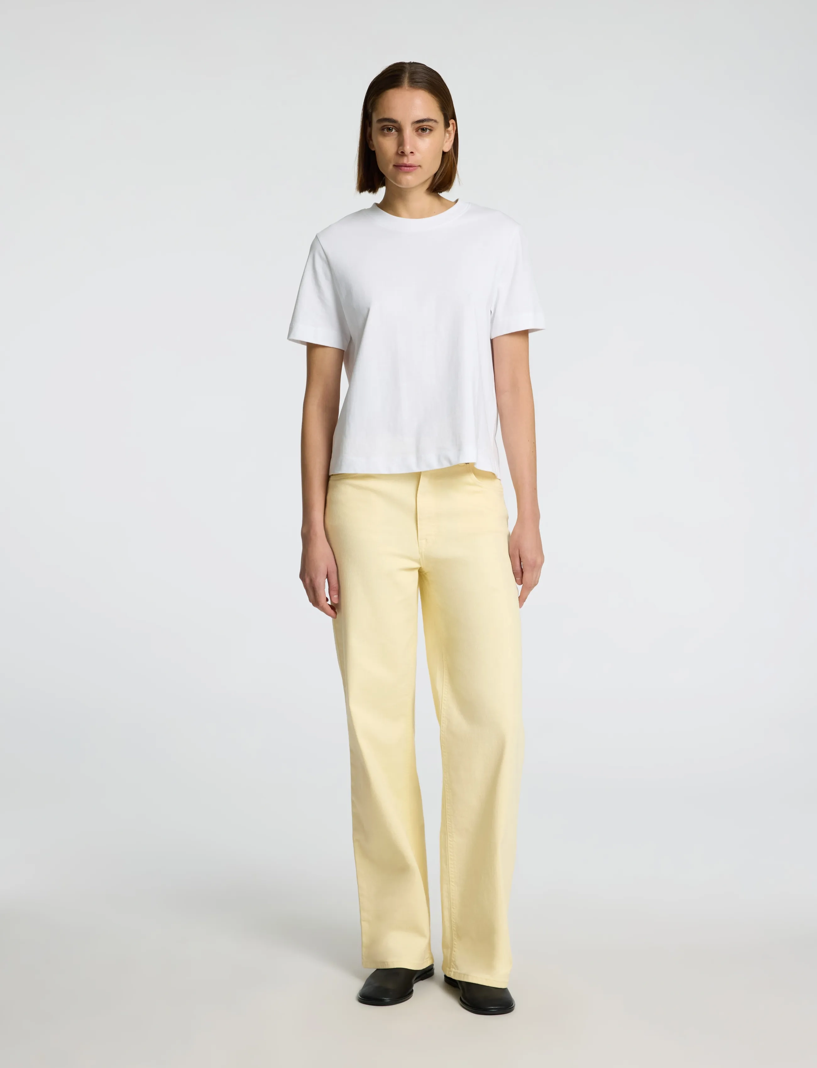 Selected - SLFALICE-CORA HW DENIM WIDE JEANS - hosen mit weitem bein - anise flower - 5