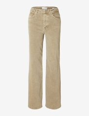 SLFALICE-CORA HW LATTE DENIM WIDE JEANS - BEIGE DENIM