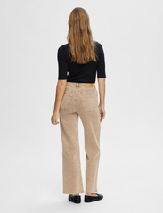 Selected Femme - SLFALICE-CORA HW LATTE DENIM WIDE JEANS - wide leg jeans - beige denim - 2