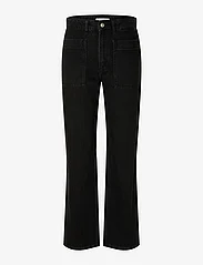 Selected Femme - SLFKATE-MARLEY HW BLACK STR POCKET JEANS - straight jeans - black denim - 0