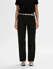 Selected Femme - SLFKATE-MARLEY HW BLACK STR POCKET JEANS - raka jeans - black denim - 2