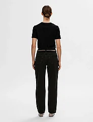 Selected Femme - SLFKATE-MARLEY HW BLACK STR POCKET JEANS - straight jeans - black denim - 3